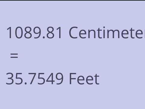 1089.81 CM TO FEET