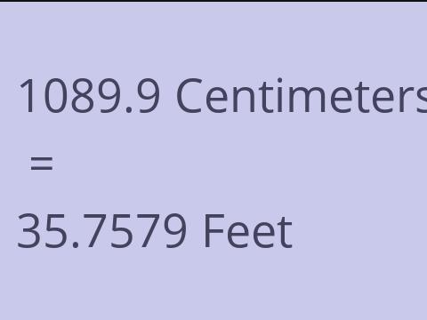 1089.9 CM TO FEET