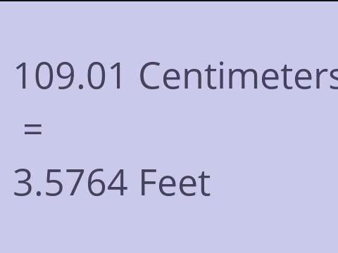 109.01 CM TO FEET