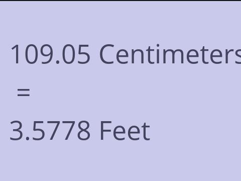 109.05 CM TO FEET