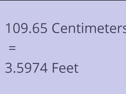 109.65 CM TO FEET