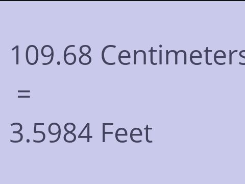 109.68 CM TO FEET