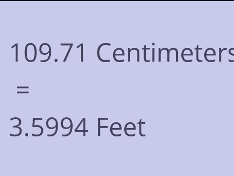 109.71 CM TO FEET