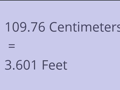 109.76 CM TO FEET