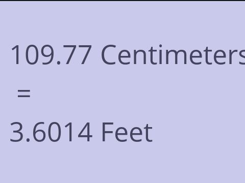 109.77 CM TO FEET