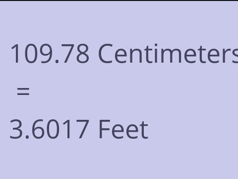 109.78 CM TO FEET