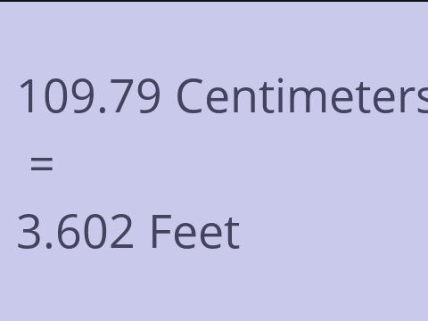 109.79 CM TO FEET