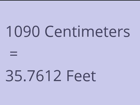 1090 CM TO FEET