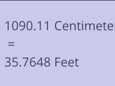 1090.11 CM TO FEET