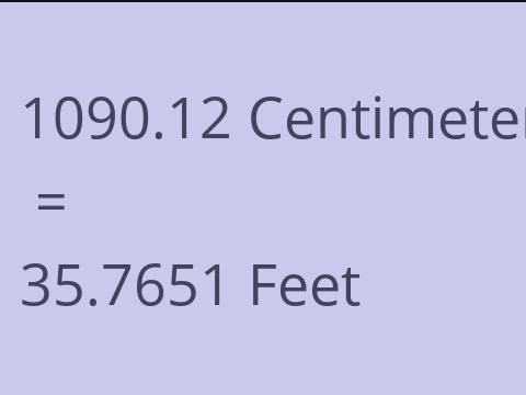 1090.12 CM TO FEET