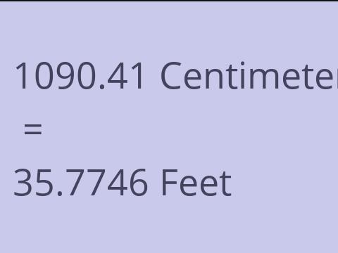 1090.41 CM TO FEET