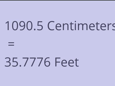 1090.5 CM TO FEET