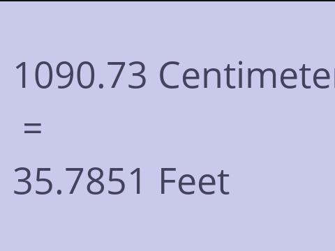 1090.73 CM TO FEET