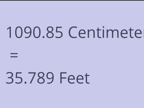 1090.85 CM TO FEET