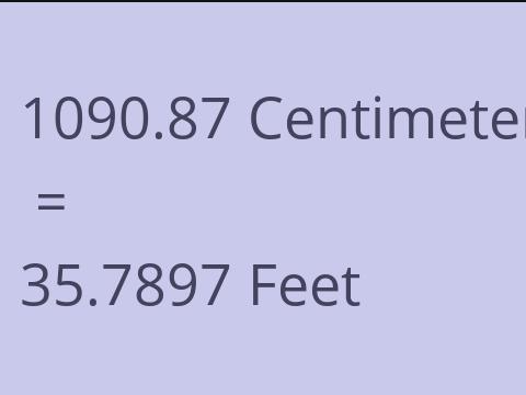 1090.87 CM TO FEET