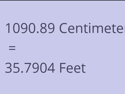 1090.89 CM TO FEET