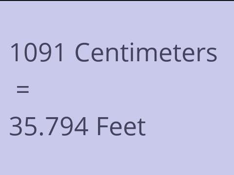 1091 CM TO FEET