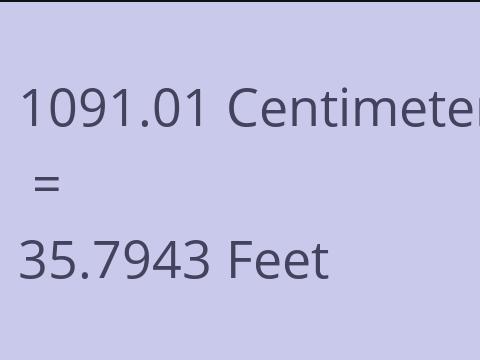 1091.01 CM TO FEET