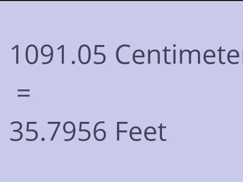 1091.05 CM TO FEET