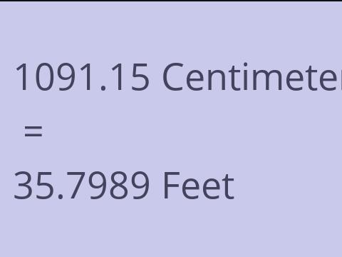 1091.15 CM TO FEET