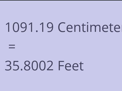 1091.19 CM TO FEET