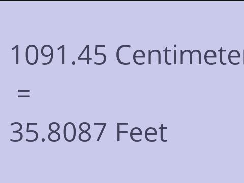 1091.45 CM TO FEET