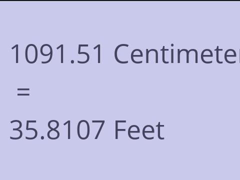 1091.51 CM TO FEET