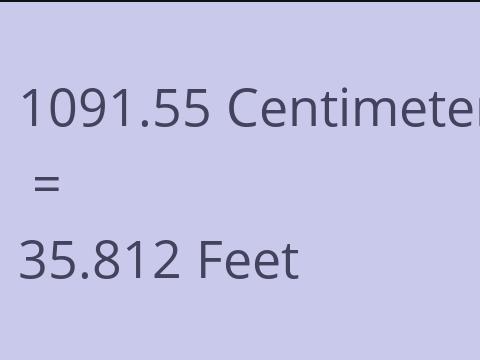 1091.55 CM TO FEET