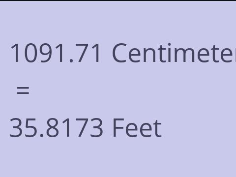 1091.71 CM TO FEET