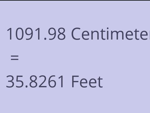 1091.98 CM TO FEET