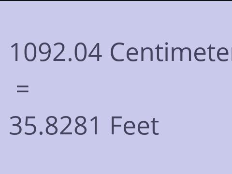 1092.04 CM TO FEET