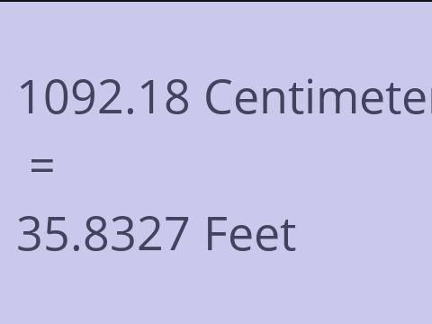 1092.18 CM TO FEET