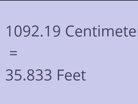 1092.19 CM TO FEET