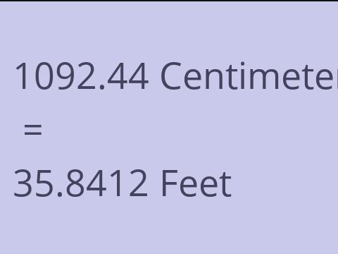 1092.44 CM TO FEET