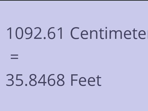 1092.61 CM TO FEET