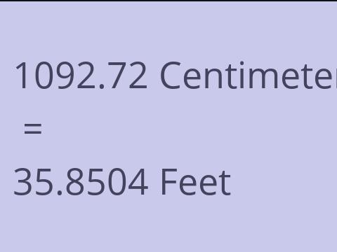 1092.72 CM TO FEET