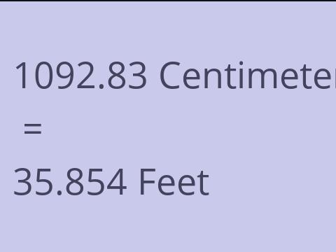 1092.83 CM TO FEET