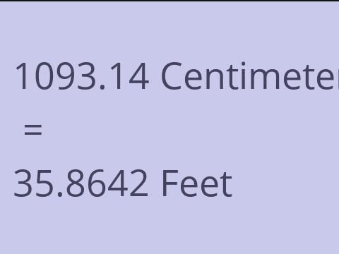 1093.14 CM TO FEET