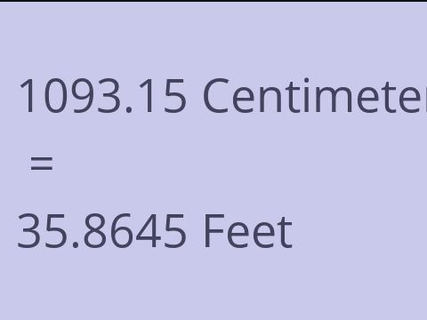 1093.15 CM TO FEET