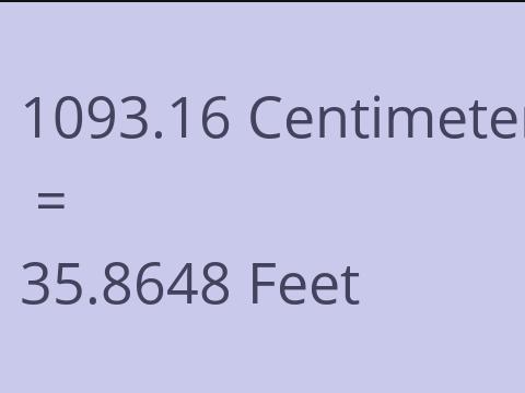 1093.16 CM TO FEET