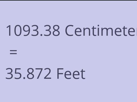 1093.38 CM TO FEET