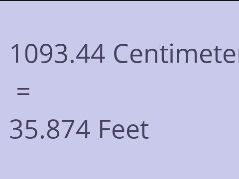 1093.44 CM TO FEET