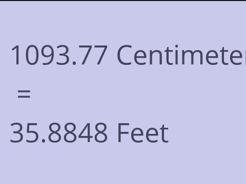 1093.77 CM TO FEET