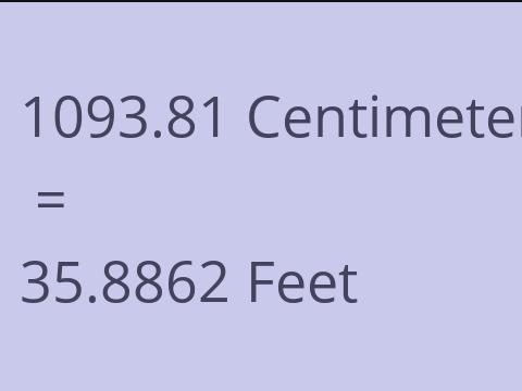 1093.81 CM TO FEET