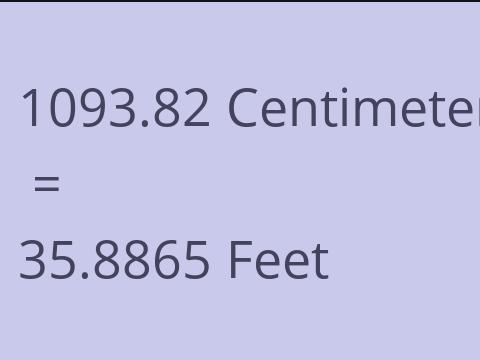 1093.82 CM TO FEET