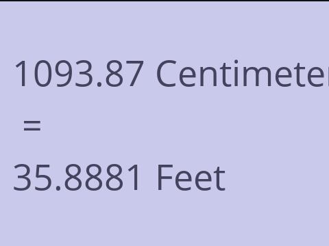 1093.87 CM TO FEET