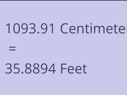 1093.91 CM TO FEET