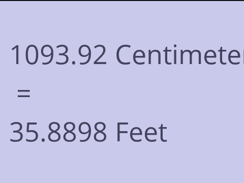 1093.92 CM TO FEET