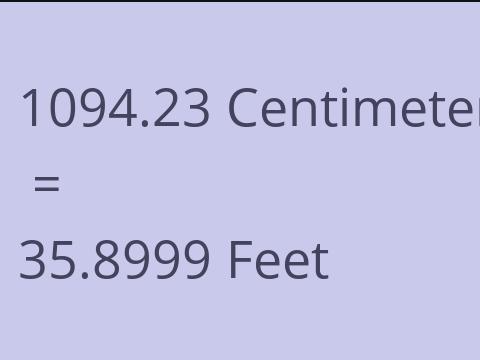 1094.23 CM TO FEET