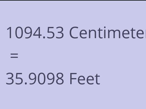 1094.53 CM TO FEET